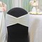 10 Pieces Ivory Ruffled Spandex Chair Bands for Classic Event Elegance 8x13 inches